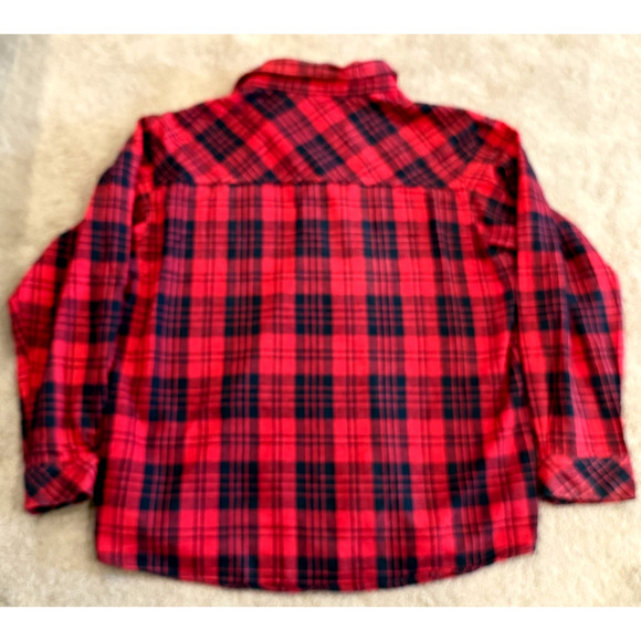 Vintage Clench Flannel Shirt Mens Large Embroidered Lumberjack Snaps Western 2XL - Picture 4 of 12